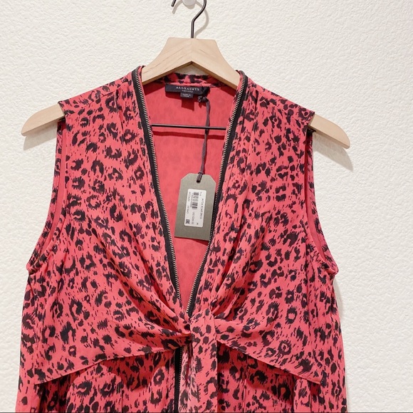 AllSaints Jayda Roar Dress, Pink size M - Picture 9 of 11